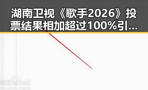 湖南卫视《歌手2026》投票结果相加超过100%引发关注场监管总局公布网络餐饮专项抽检新规范